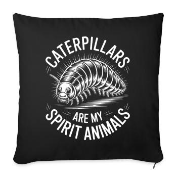Caterpillar Sayings Caterpillar Funny Caterpillar Gift - Sofa pillowcase 17,3'' x 17,3'' (45 x 45 cm) - black - Front