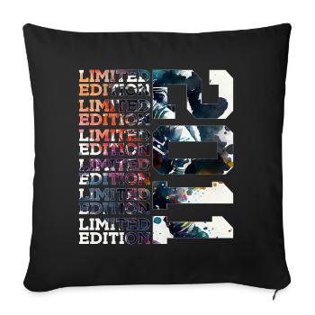 WELTRAUM 15 JAHRE 2011 ASTRONAUT 15. GEBURTSTAG - Sofakissenbezug 45 x 45 cm - Schwarz - Vorne