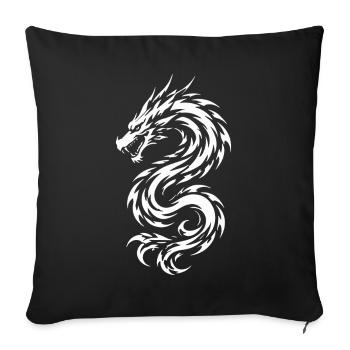 Drache Tribal Tattoo Style Style - Sofakissenbezug 45 x 45 cm - Schwarz - Vorne