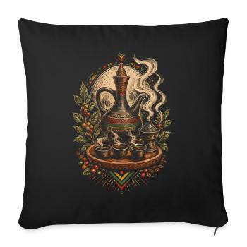 Éthiopie Éthiopiens - Housse de coussin décorative 45 x 45 cm - noir - Devant