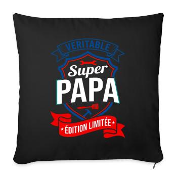 Super Papa Édition Limitée Fête Des Pères - Housse de coussin décorative 45 x 45 cm - noir - Devant