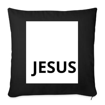 JESUS - Sofakissenbezug 45 x 45 cm - Schwarz - Vorne