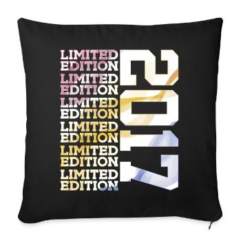 LIMITED EDITION 2017 - 9 JAHRE - 9. GEBURTSTAG - Sofakissenbezug 45 x 45 cm - Schwarz - Vorne