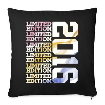 LIMITED EDITION 2016 - 10 JAHRE - 10. GEBURTSTAG - Sofakissenbezug 45 x 45 cm - Schwarz - Vorne