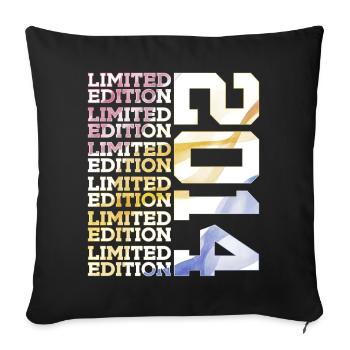 LIMITED EDITION 2014 - 12 JAHRE - 12. GEBURTSTAG - Sofakissenbezug 45 x 45 cm - Schwarz - Vorne