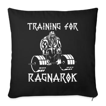 Training für Ragnarök - Sofakissenbezug 45 x 45 cm - Schwarz - Vorne