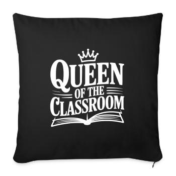 Queen Of The Classroom - Sofa pillowcase 17,3'' x 17,3'' (45 x 45 cm) - black - Front