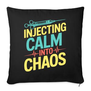 Anesthesiologist Calm Into Chaos Anesthesia - Sofakissenbezug 45 x 45 cm - Schwarz - Vorne