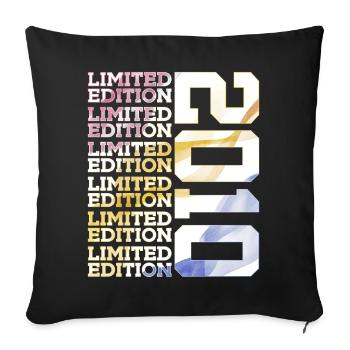 LIMITED EDITION 2010 - 16 JAHRE - 16. GEBURTSTAG - Sofakissenbezug 45 x 45 cm - Schwarz - Vorne