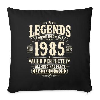 41. Geburtstag Geschenk Mann 1985 Vintage Retro - Sofakissenbezug 45 x 45 cm - Schwarz - Vorne