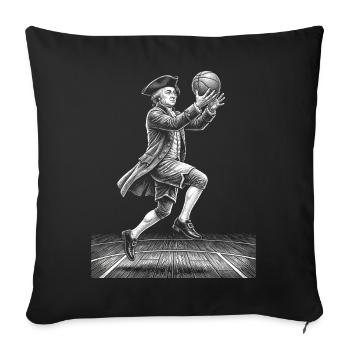 John Adams Basketball - Sofakissenbezug 45 x 45 cm - Schwarz - Vorne
