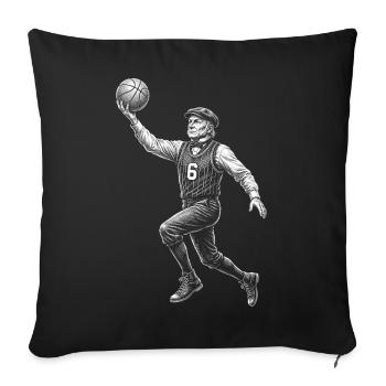 John Quincy Adams Basketball - Sofakissenbezug 45 x 45 cm - Schwarz - Vorne