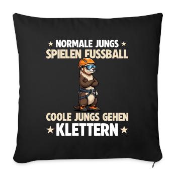 Klettern Jungs Lustiger Frettchen Kletterer - Sofakissenbezug 45 x 45 cm - Schwarz - Vorne