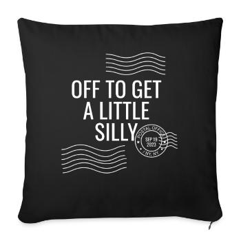 Off To Get A Little Silly - Sofakissenbezug 45 x 45 cm - Schwarz - Vorne