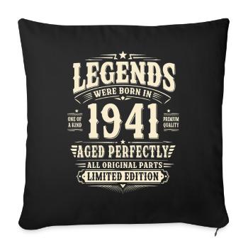 85. Geburtstag Geschenk Mann 1941 Vintage Retro - Sofakissenbezug 45 x 45 cm - Schwarz - Vorne