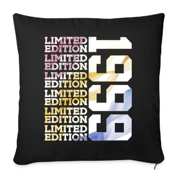 LIMITED EDITION 1999 - 27 JAHRE - 27. GEBURTSTAG - Sofakissenbezug 45 x 45 cm - Schwarz - Vorne