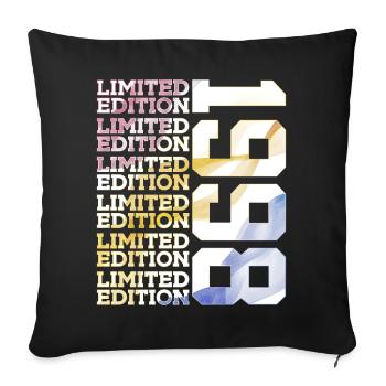 LIMITED EDITION 1998 - 28 JAHRE - 28. GEBURTSTAG - Sofakissenbezug 45 x 45 cm - Schwarz - Vorne