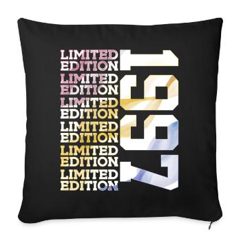 LIMITED EDITION 1997 - 29 JAHRE - 29. GEBURTSTAG - Sofakissenbezug 45 x 45 cm - Schwarz - Vorne