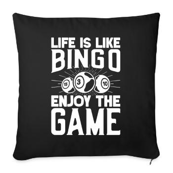 Bingo Player Enjoy The Game Bingo - Sofakissenbezug 45 x 45 cm - Schwarz - Vorne