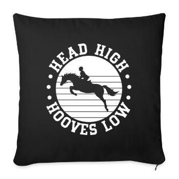 Hobby Horse Rider Head High Hooves Low - Sofa pillowcase 17,3'' x 17,3'' (45 x 45 cm) - black - Front