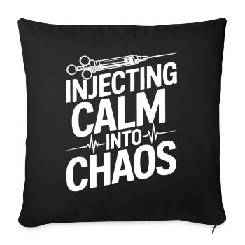 Anesthesiologist Calm Into Chaos Anesthesia - Sofakissenbezug 45 x 45 cm - Schwarz - Vorne