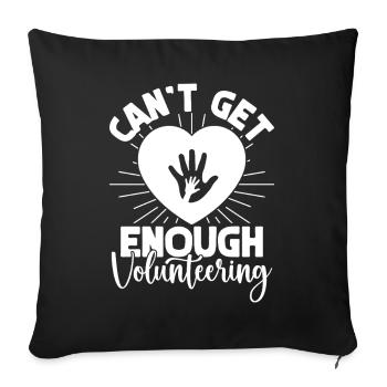 Social Worker Quote Can´t Get Enough Social - Sofakissenbezug 45 x 45 cm - Schwarz - Vorne