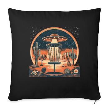 Disc Golf Outfit Lustiges Discgolf T - Sofakissenbezug 45 x 45 cm - Schwarz - Vorne
