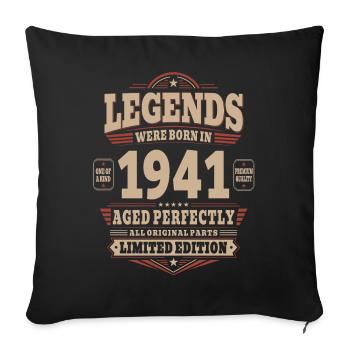 85. Geburtstag Geschenk Mann 1941 Vintage Retro - Sofakissenbezug 45 x 45 cm - Schwarz - Vorne