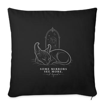 Elf-Sphynx – Spiegellegende - Sofakissenbezug 45 x 45 cm - Schwarz - Vorne