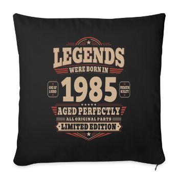 41. Geburtstag Geschenk Mann 1985 Vintage Retro - Sofakissenbezug 45 x 45 cm - Schwarz - Vorne