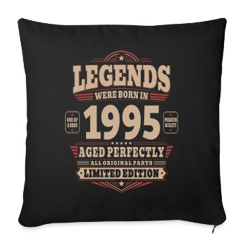 30. Geburtstag Geschenk Mann 1995 Vintage Retro - Sofakissenbezug 45 x 45 cm - Schwarz - Vorne