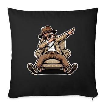 Cooler Rentner Opa - Sofakissenbezug 45 x 45 cm - Schwarz - Vorne