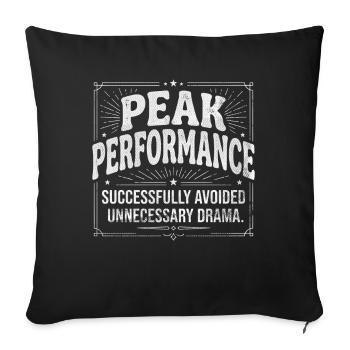 Dramafrei Kein Drama erfolgreich vermieden - Sofakissenbezug 45 x 45 cm - Schwarz - Vorne