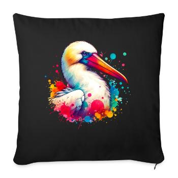 Motif des nichons de Nazca - Housse de coussin décorative 45 x 45 cm - noir - Devant