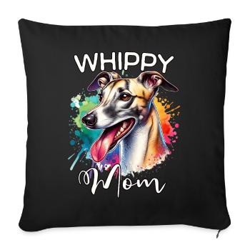 Greyhound Mom - Sofa pillowcase 17,3'' x 17,3'' (45 x 45 cm) - black - Front