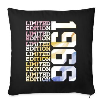 LIMITED EDITION 1966 - 60 JAHRE - 60. GEBURTSTAG - Sofakissenbezug 45 x 45 cm - Schwarz - Vorne
