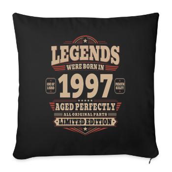 29. Geburtstag Geschenk Mann 1997 Vintage Retro - Sofakissenbezug 45 x 45 cm - Schwarz - Vorne