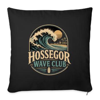 Hossegor Wave Club Surf - Sofakissenbezug 45 x 45 cm - Schwarz - Vorne