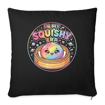 Dumpling in meiner Squishy-Aera Lustig - Sofakissenbezug 45 x 45 cm - Schwarz - Vorne