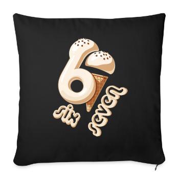 67 Sechster Geburtstag Eiscreme - Sofakissenbezug 45 x 45 cm - Schwarz - Vorne