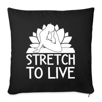 Pilates Enthusiasts Stretch To Live Pilates - Sofakissenbezug 45 x 45 cm - Schwarz - Vorne
