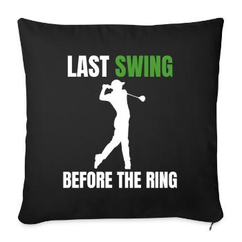 Golf-Junggesellenabschied - Sofakissenbezug 45 x 45 cm - Schwarz - Vorne