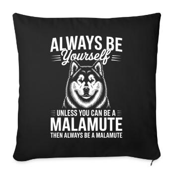 Dictons malamutes d’Alaska Don des Malamutes d’Alaska - Housse de coussin décorative 45 x 45 cm - noir - Devant