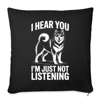 Dictons malamutes d’Alaska Don des Malamutes d’Alaska - Housse de coussin décorative 45 x 45 cm - noir - Devant