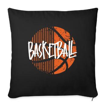Basketball - Sofakissenbezug 45 x 45 cm - Schwarz - Vorne