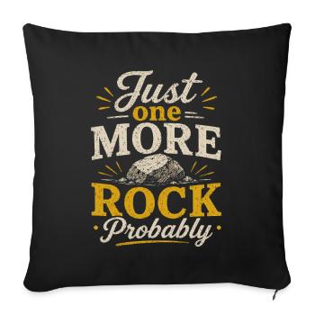 Stone Collector Rocks Geology Hobby - Sofa pillowcase 17,3'' x 17,3'' (45 x 45 cm) - black - Front