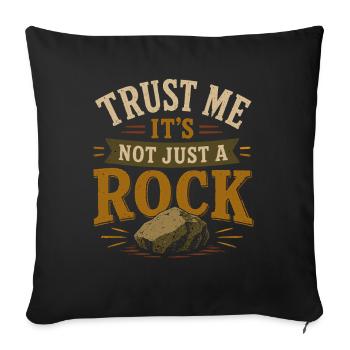 Rock Collector Geology Rock Collector - Sofa pillowcase 17,3'' x 17,3'' (45 x 45 cm) - black - Front