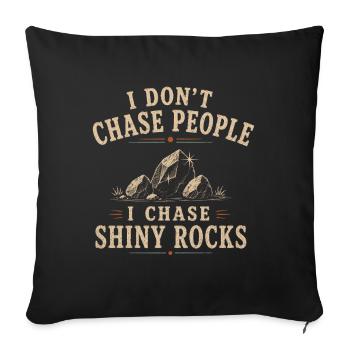 Gesteinsfan Geology Collecting Stones - Sofa pillowcase 17,3'' x 17,3'' (45 x 45 cm) - black - Front