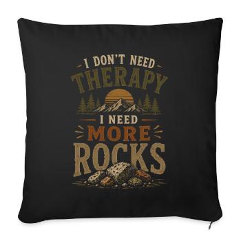 Geology Stones Collecting Rock Fan - Sofa pillowcase 17,3'' x 17,3'' (45 x 45 cm) - black - Front