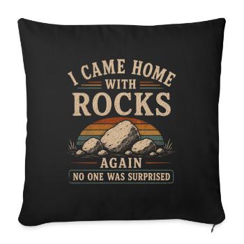 Geologist Stone Collector Rocks Rocks - Sofa pillowcase 17,3'' x 17,3'' (45 x 45 cm) - black - Front
